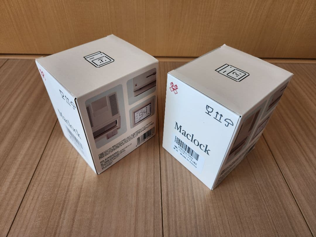Maclock 2台　1984レトロデザイン デジタル時計　Raycue