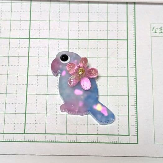 優優様　9.3 鳥(セール)レジンヘアゴム　ポップな艶消し