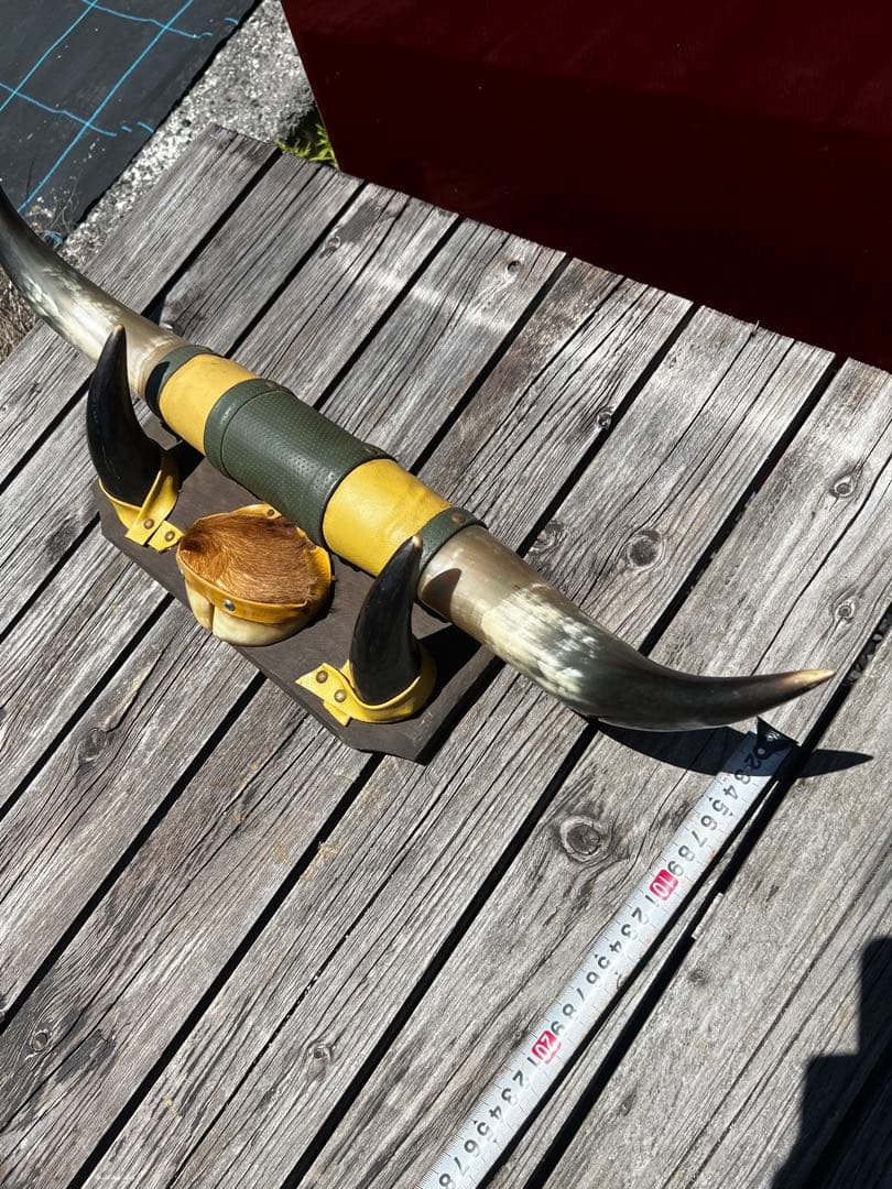 67 ウエスタン雑貨　ロングホーン　角オブジェ　壁掛けにも