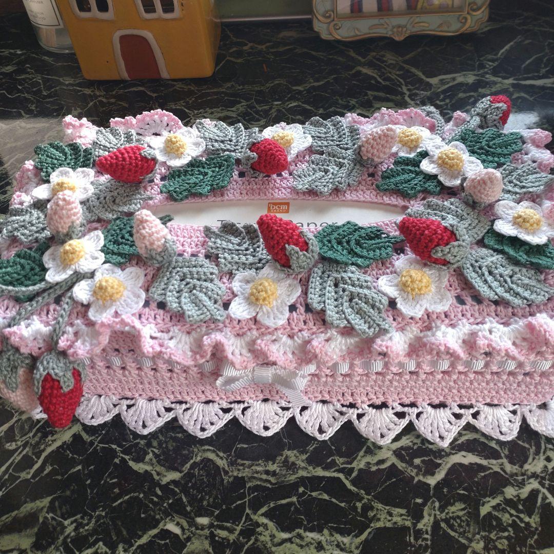 MOH様ティッシュカバー インテリア生活道具 レース編みドイリー