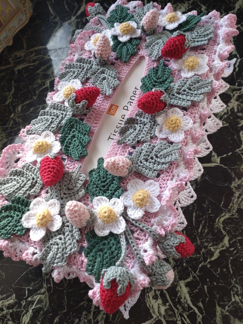 MOH様ティッシュカバー インテリア生活道具 レース編みドイリー