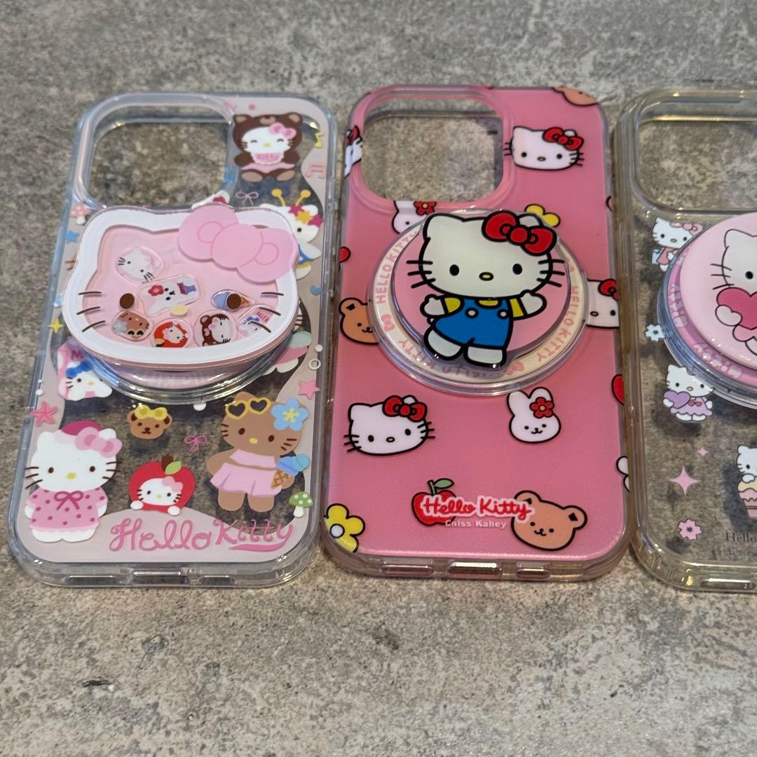 キティ　labubu iPhone16Proケース 4点セット