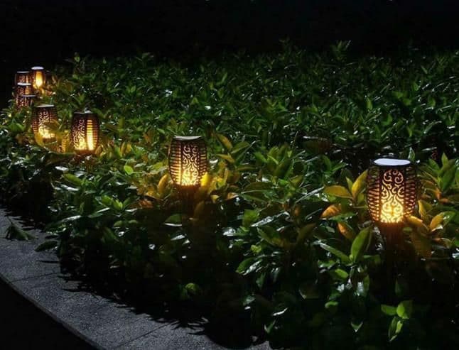 4本セット ソーラー炎ライト ガーデンLEDライト ソーラートーチライト