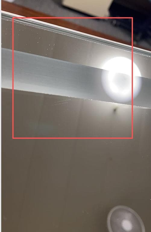 ホワイトフレーム 卓上ミラー 訳あり品　写真をご確認 MR02-50-05