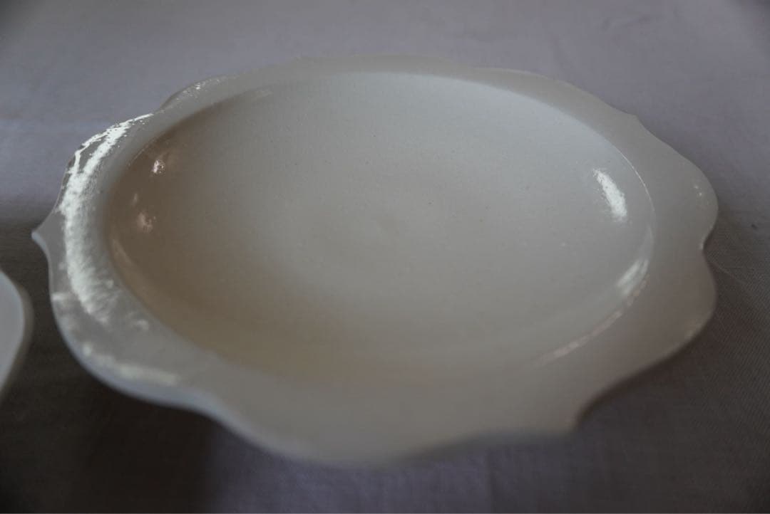 中里花子/ チャクラ皿 白 M 2枚