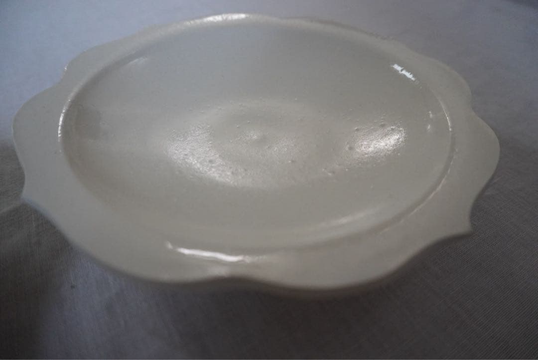 中里花子/ チャクラ皿 白 M 2枚