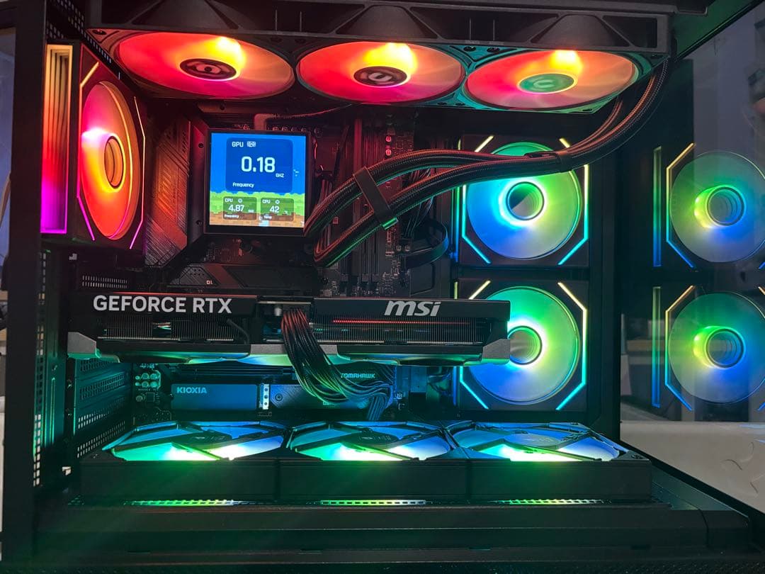 9800X3D、RTX5070ti搭載、自作デスクトップPC