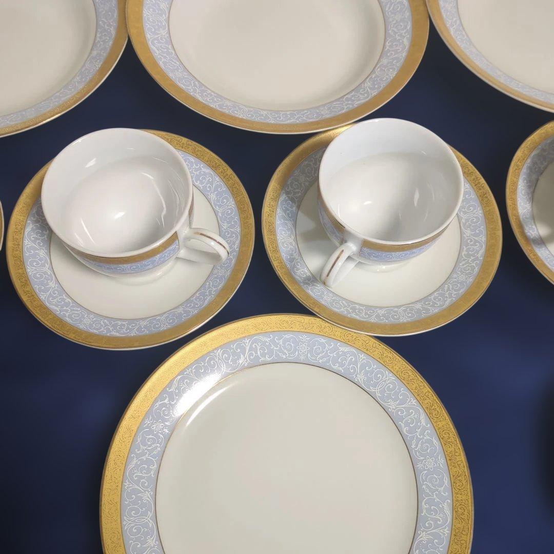 Noritake 食器セット ゴールドブルー装飾 セット16点