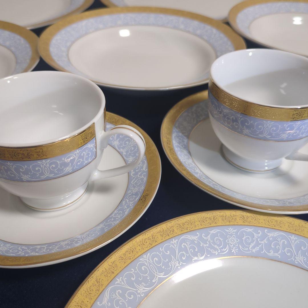 Noritake 食器セット ゴールドブルー装飾 セット16点