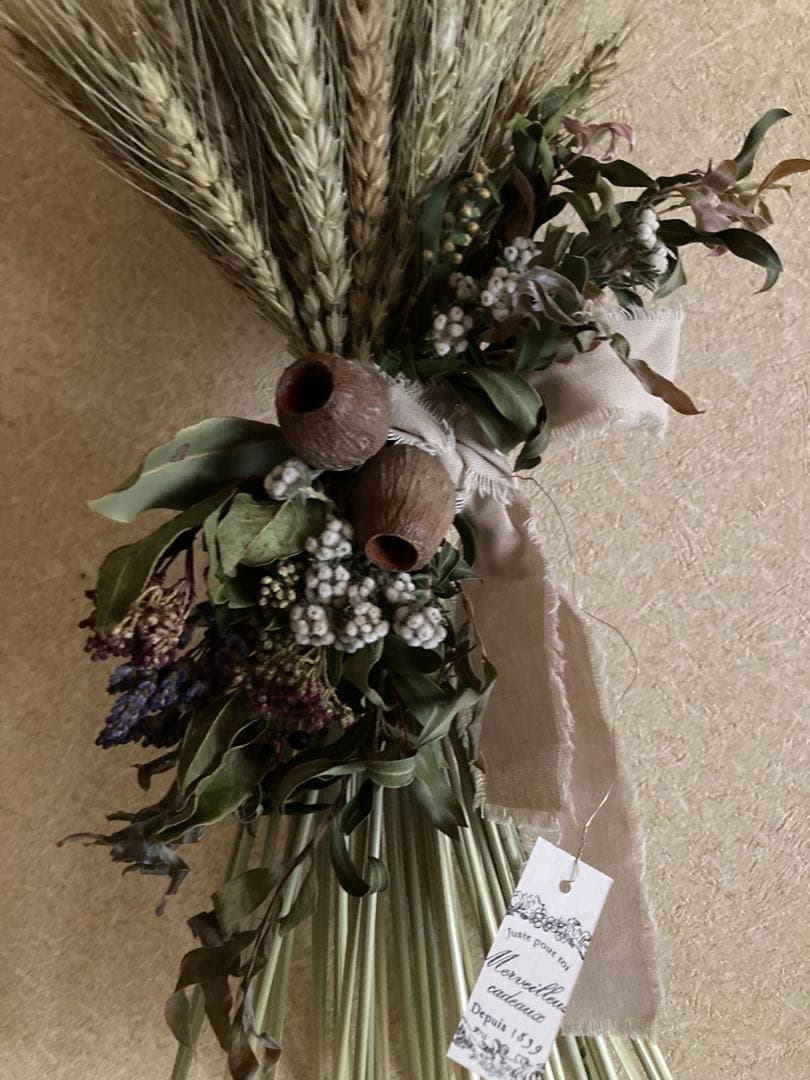 おまとめ⭐︎swag #295 小麦のパニエ スワッグ ドライフラワー