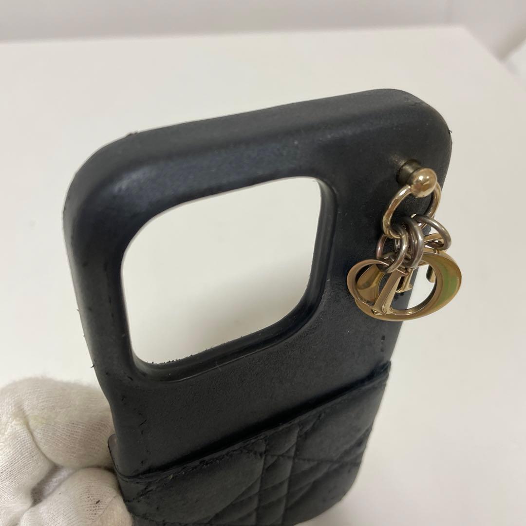 Lady Dior iPhone 14 Proケース ブラック 中古