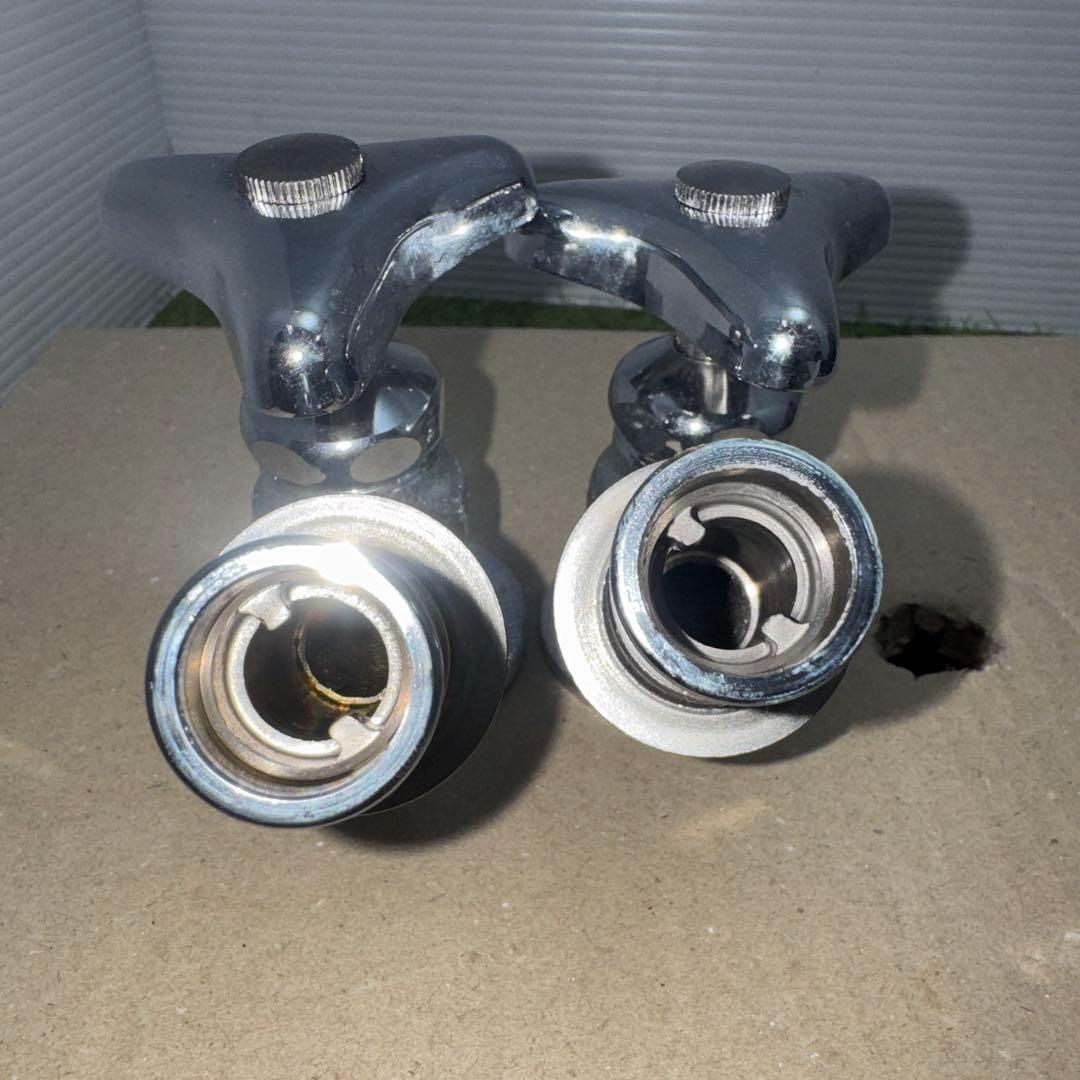 金属製シルバー蛇口2個セット L字型散水用バルブ ［2268］