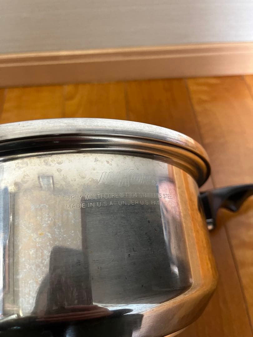 中古 INKOR 片手鍋 madeinusa インコア ステンレス