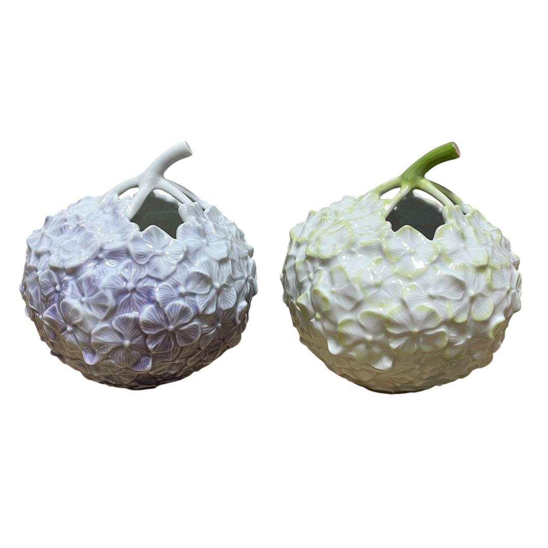 ⭐️  ロイヤルコペンハーゲン 紫陽花 花瓶　青&白