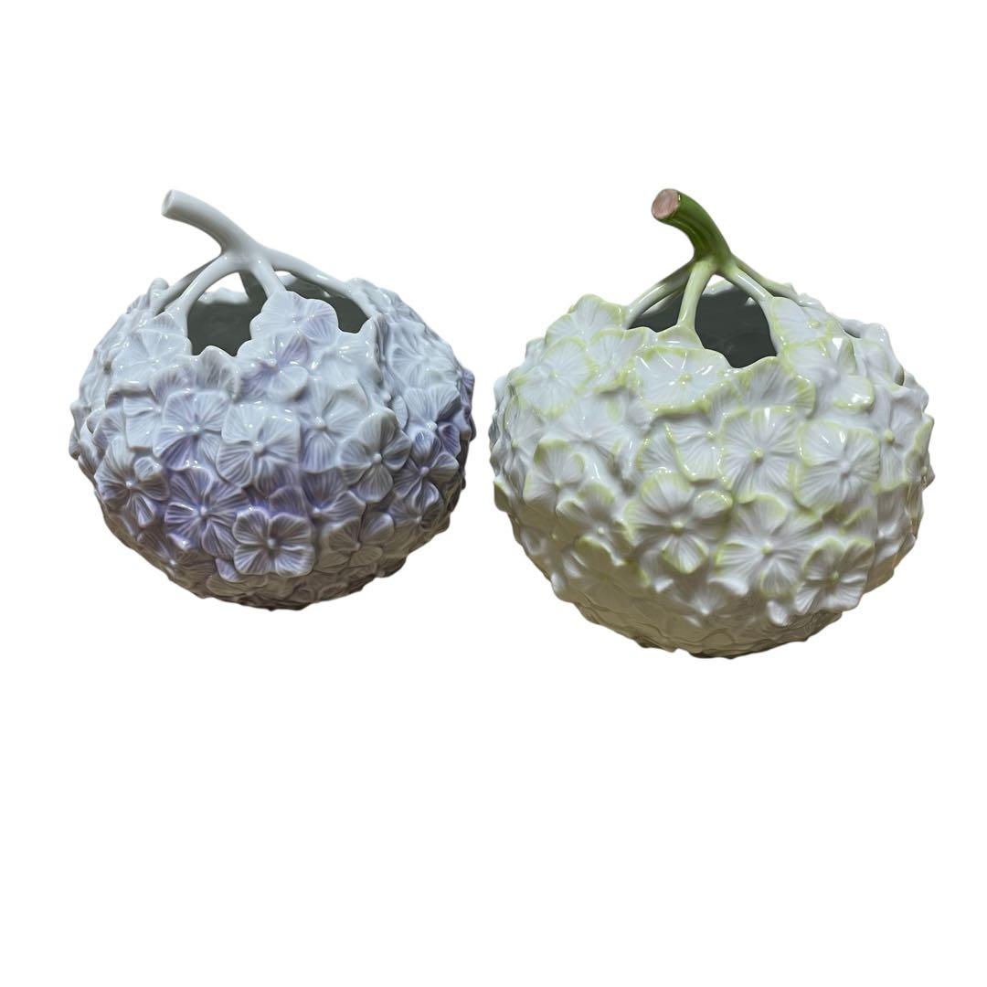 ⭐️  ロイヤルコペンハーゲン 紫陽花 花瓶　青&白