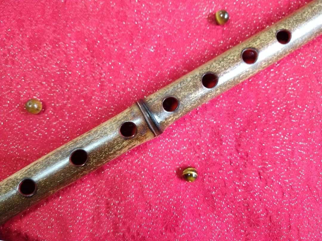 73 和笛 眞笛 竹笛 古典調七穴三本調子 　指穴小さめ　根岸篠笛工房