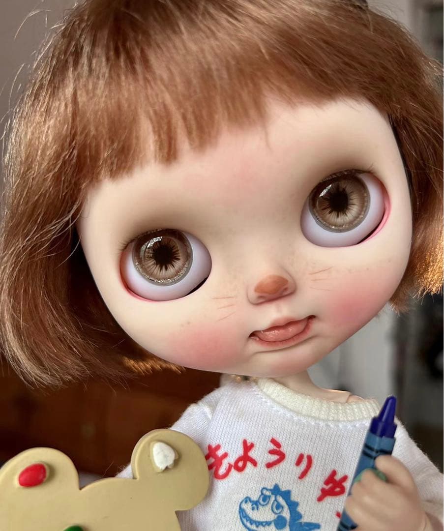 カスタムブライス かわいい 人形 作家様 幼い ベロだし 舌 仔猫ちゃん