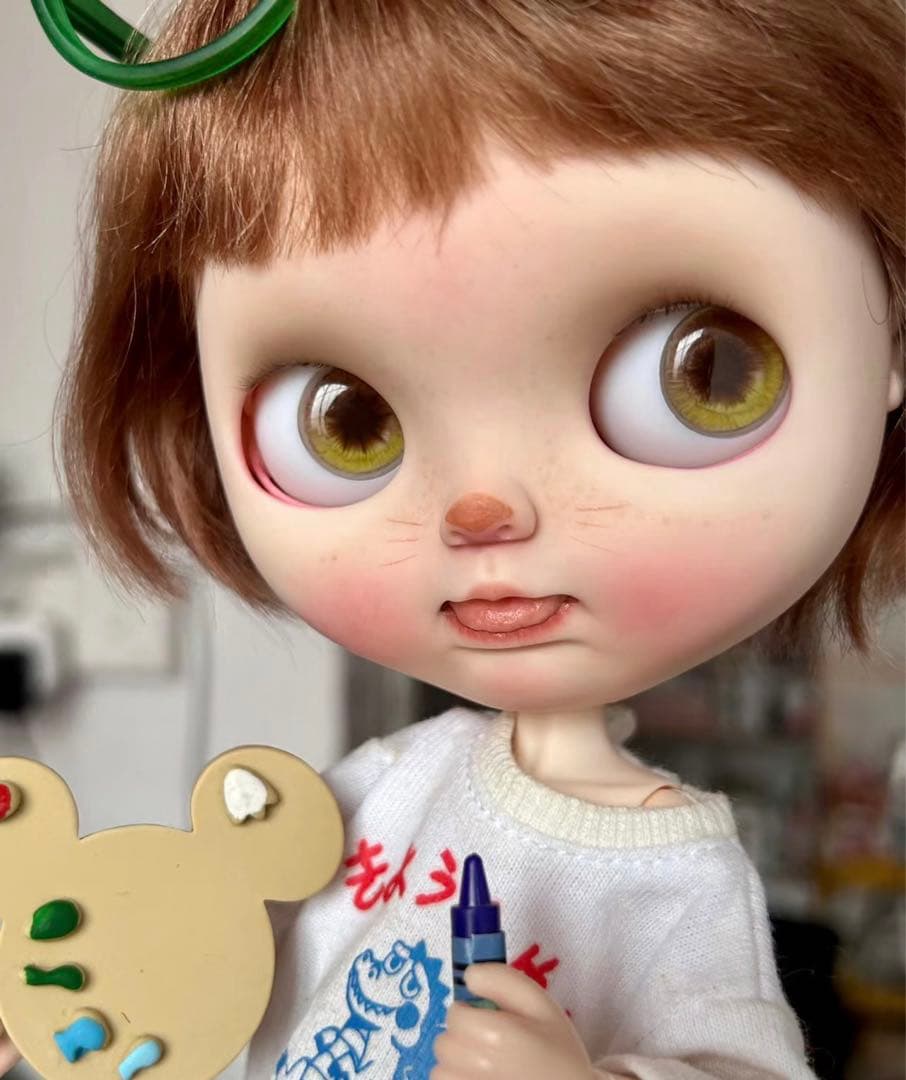 カスタムブライス かわいい 人形 作家様 幼い ベロだし 舌 仔猫ちゃん