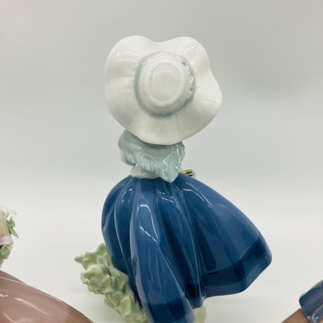 【美品✨3体セット】リヤドロ　甘い花の香り　きれいな花ばかり　春が来た　陶器人形
