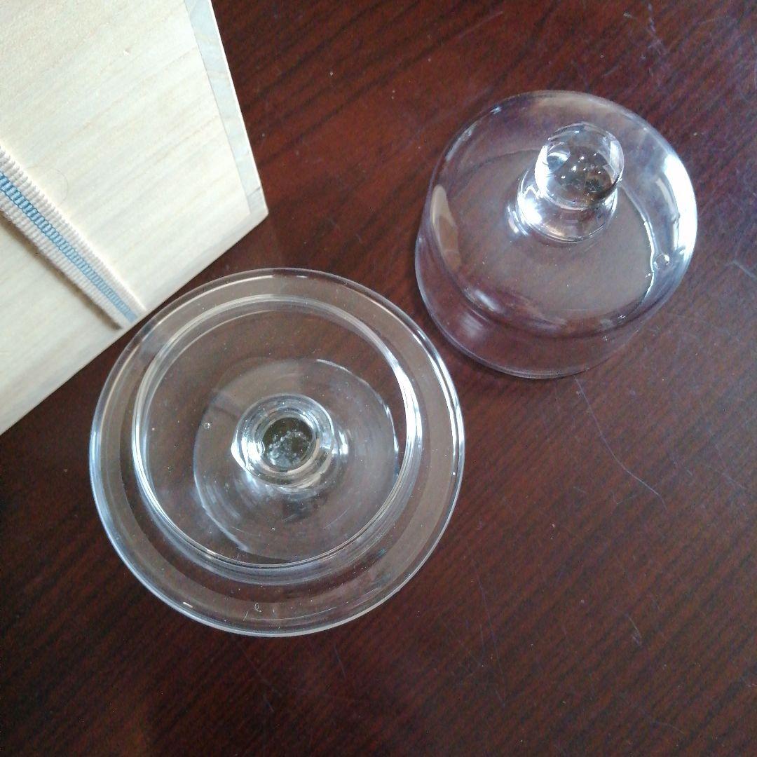 大正ガラス　ケーキスタンド　11.5cm　大正期