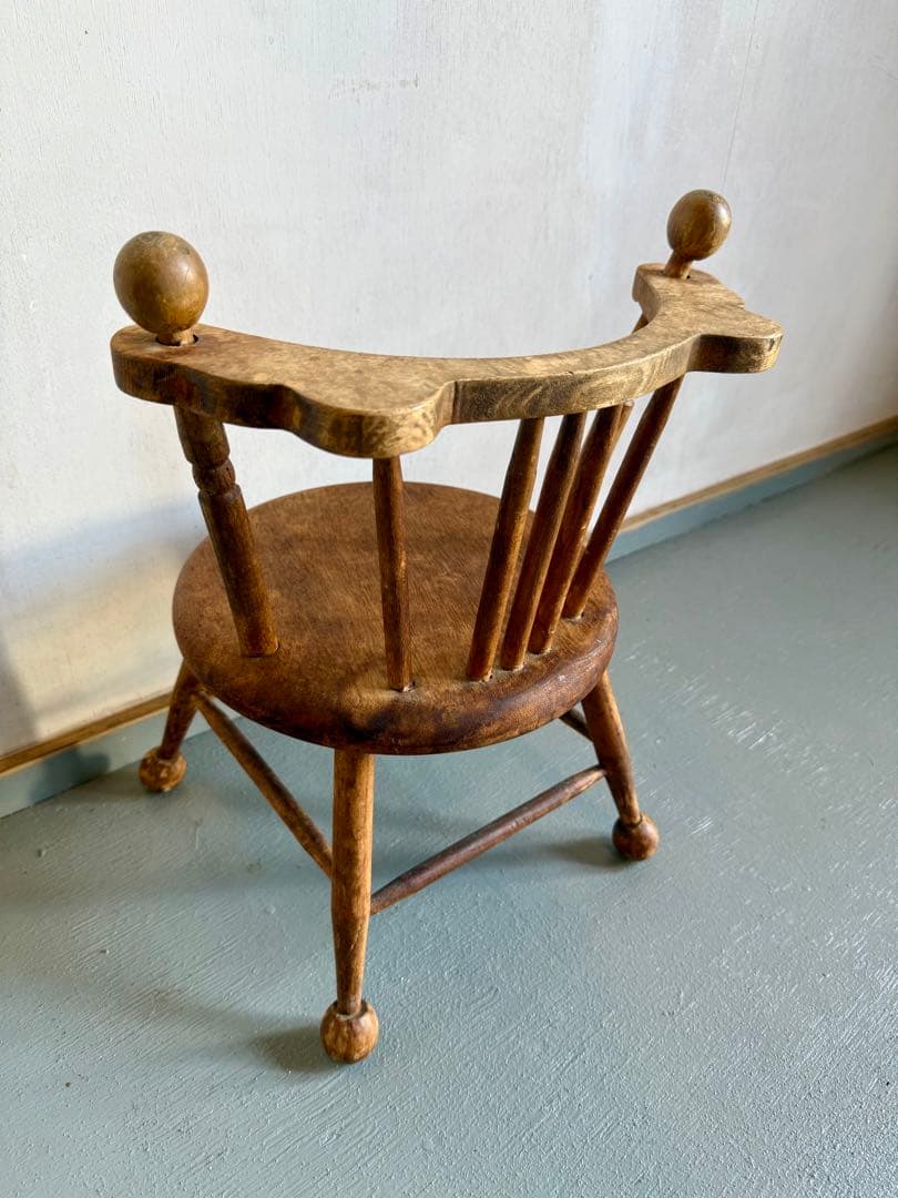 チャイルドチェア ドールチェア レトロ 木製 チェア 飾り台 花台 古道具