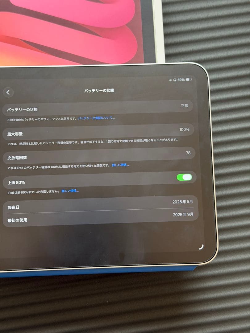 美品 iPad mini 7 (A17Pro) 128GB ダイナミックフォリオ