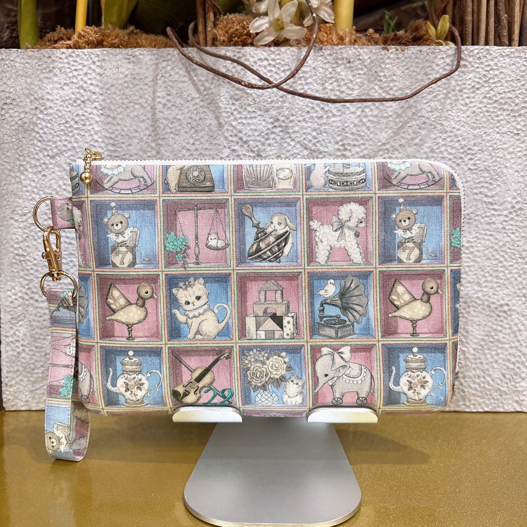ひめ　 L字型ファスナーポーチ　ユキエモン　ハンドメイド