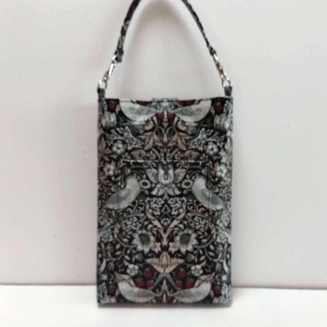 ウィリアムモリス、ラミネート布 トートバッグとスマホポーチ