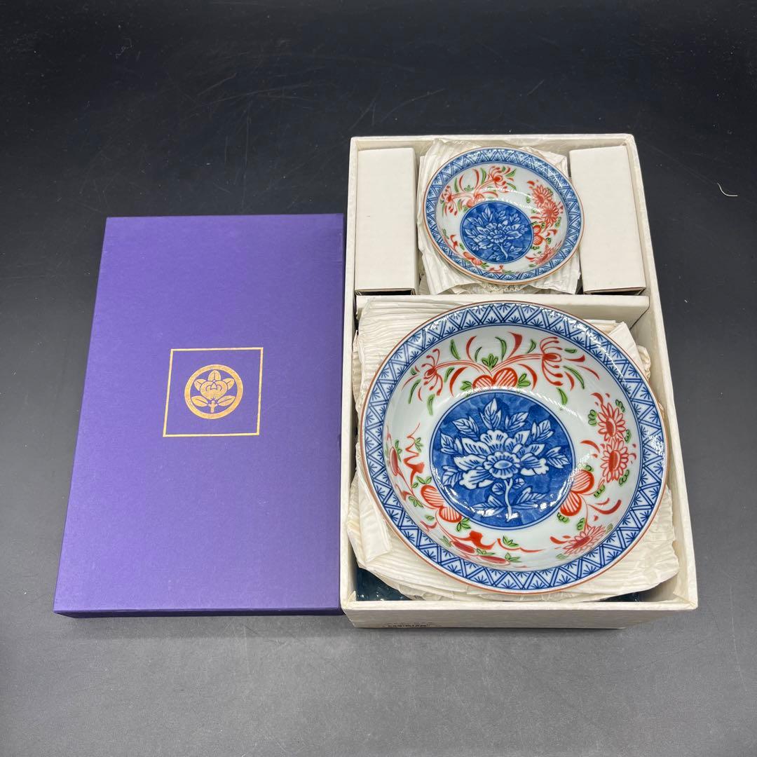 ⭐️新品 未使用品⭐️ たち吉 橘吉 赤絵 刺身揃 中深皿 小深皿セット