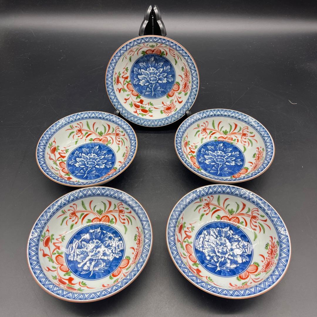 ⭐️新品 未使用品⭐️ たち吉 橘吉 赤絵 刺身揃 中深皿 小深皿セット