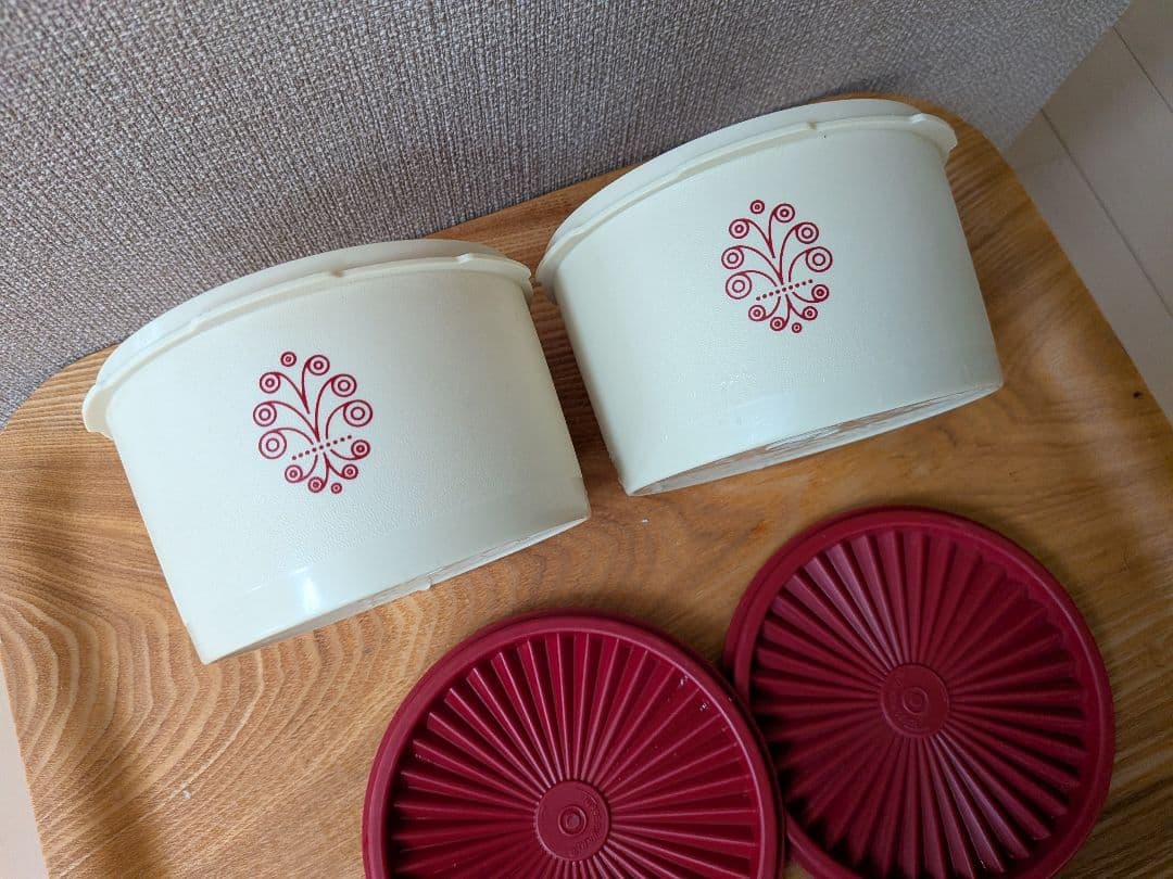 ☆お値下げ☆美品【タッパーウエア】レトロ　デコレーター　7点セット