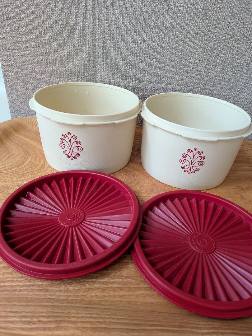 ☆お値下げ☆美品【タッパーウエア】レトロ　デコレーター　7点セット