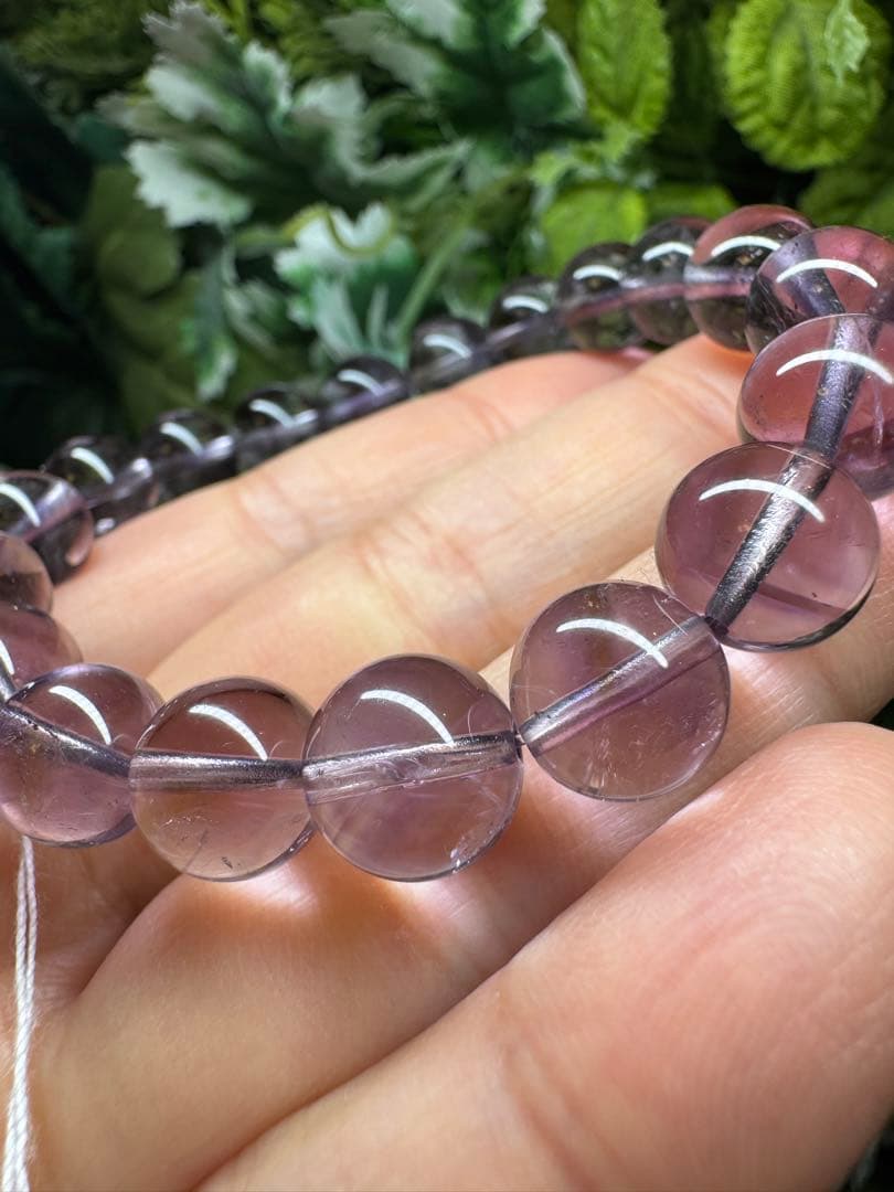 希少品質　アメジストスモーキーバイカラーファントムインクォーツ　ブレスレット