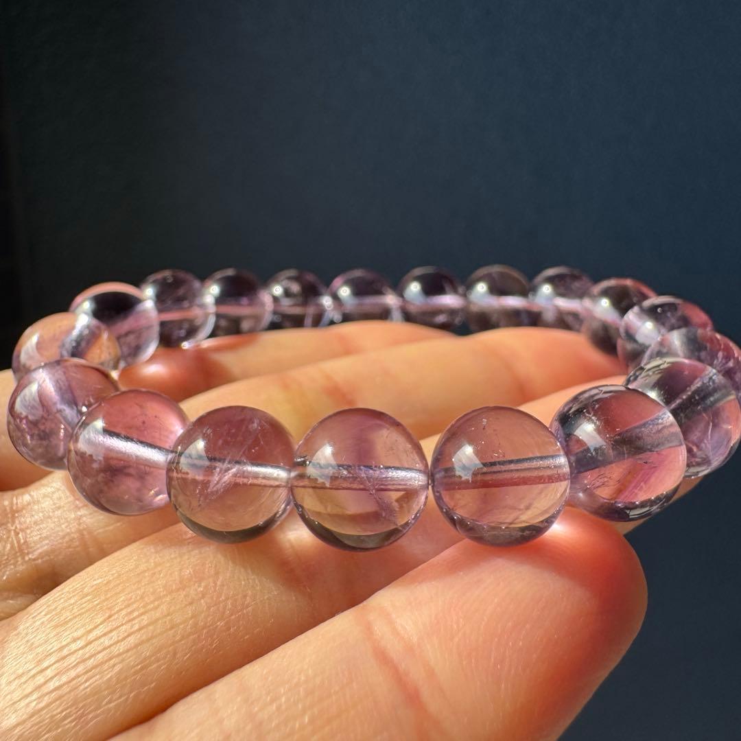 希少品質　アメジストスモーキーバイカラーファントムインクォーツ　ブレスレット