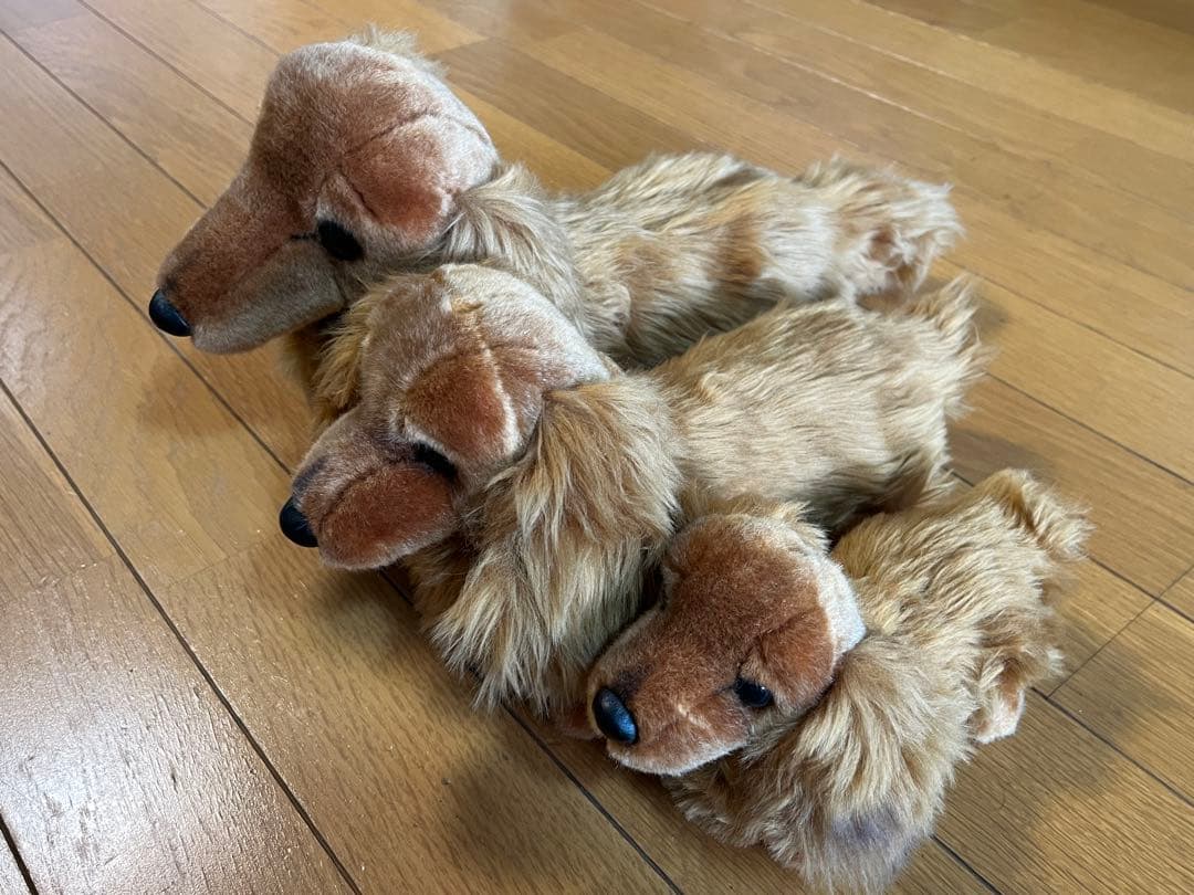 ダックスフンドぬいぐるみ3体セット「親子」