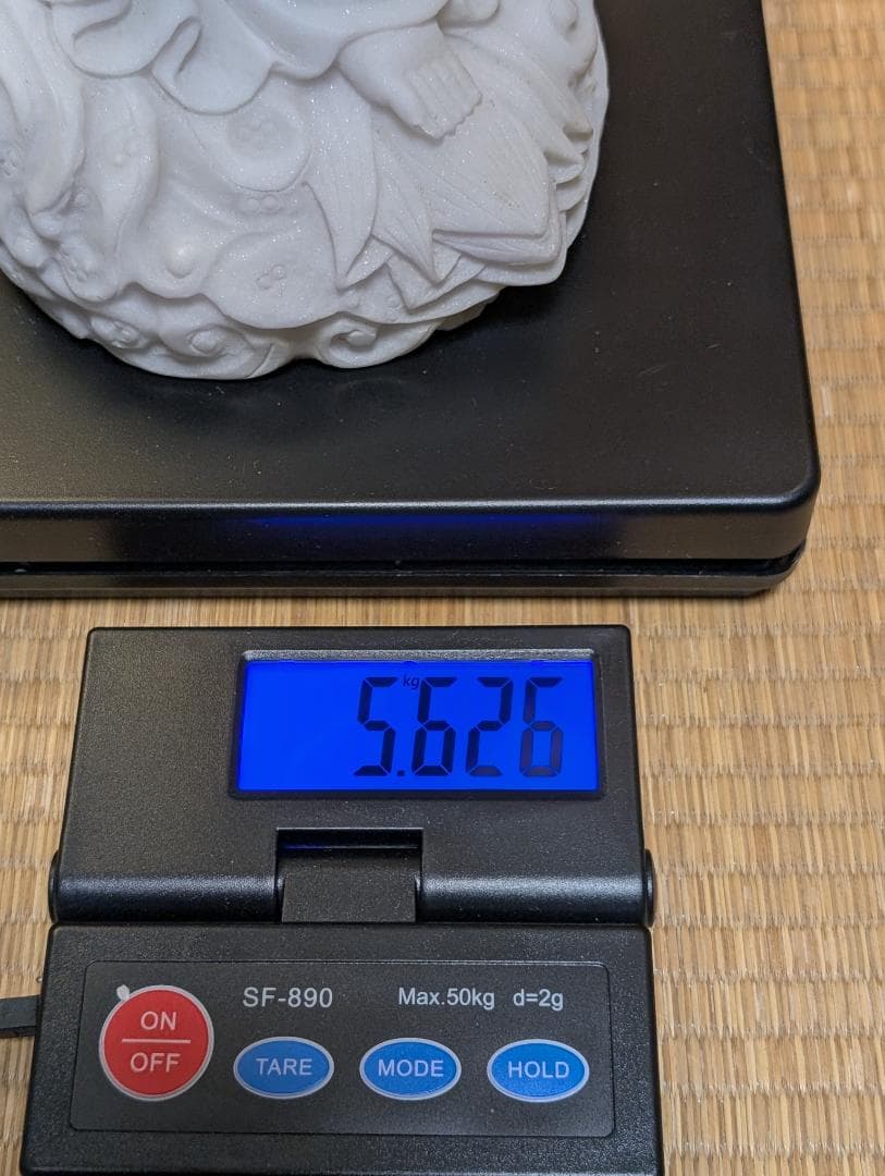 古美術　彫刻　石彫　大理石風　観音様　立像