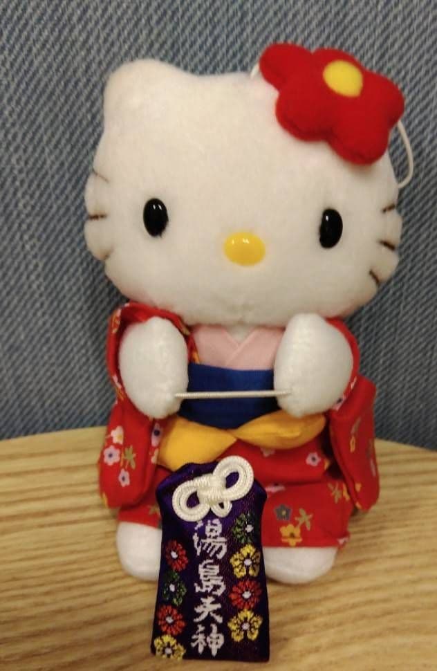 激レア！レトロ☆ハローキティ☆神社限定☆和服 着物 お守り ぬいぐるみ