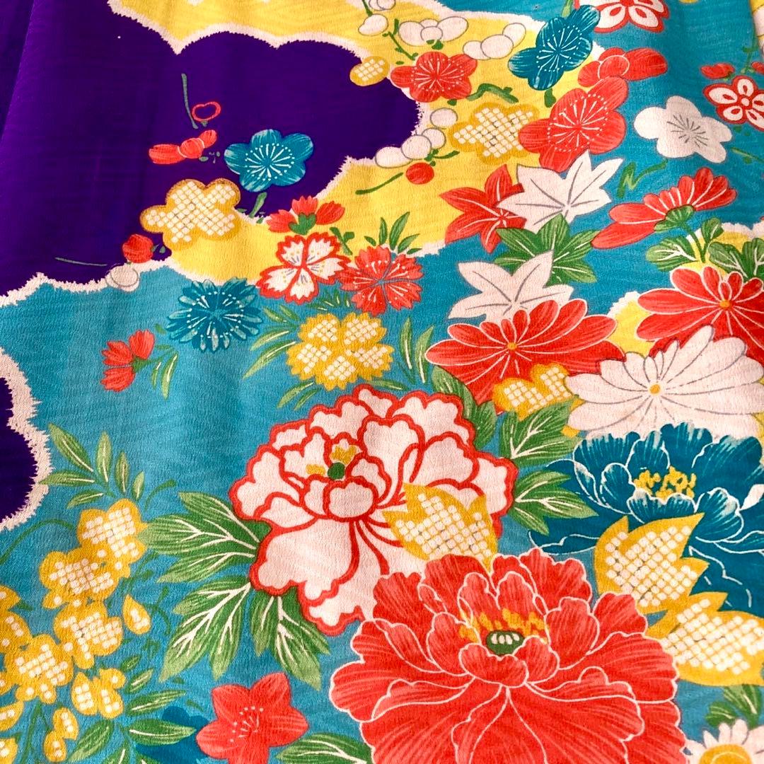 アンティーク　女の子　大人　子供着物　ジュニア　着物　袴にも　NO3