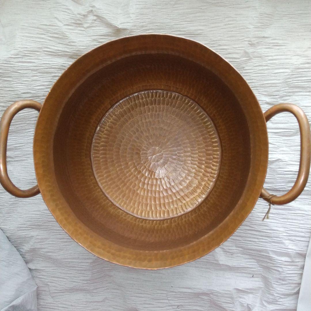 銅の両手鍋(L) / ババグーリ 新品未使用