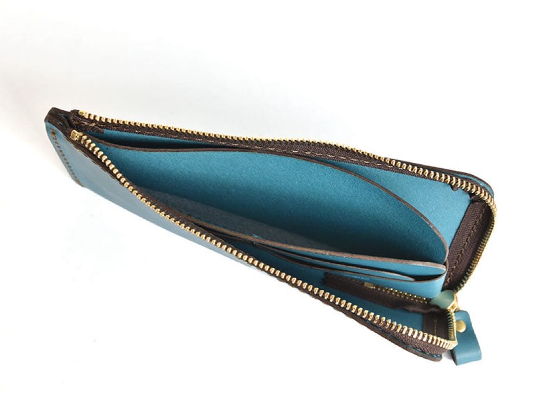 HERZ ヘルツ L字ファスナー長財布 【セルリアンブルー特別仕様】