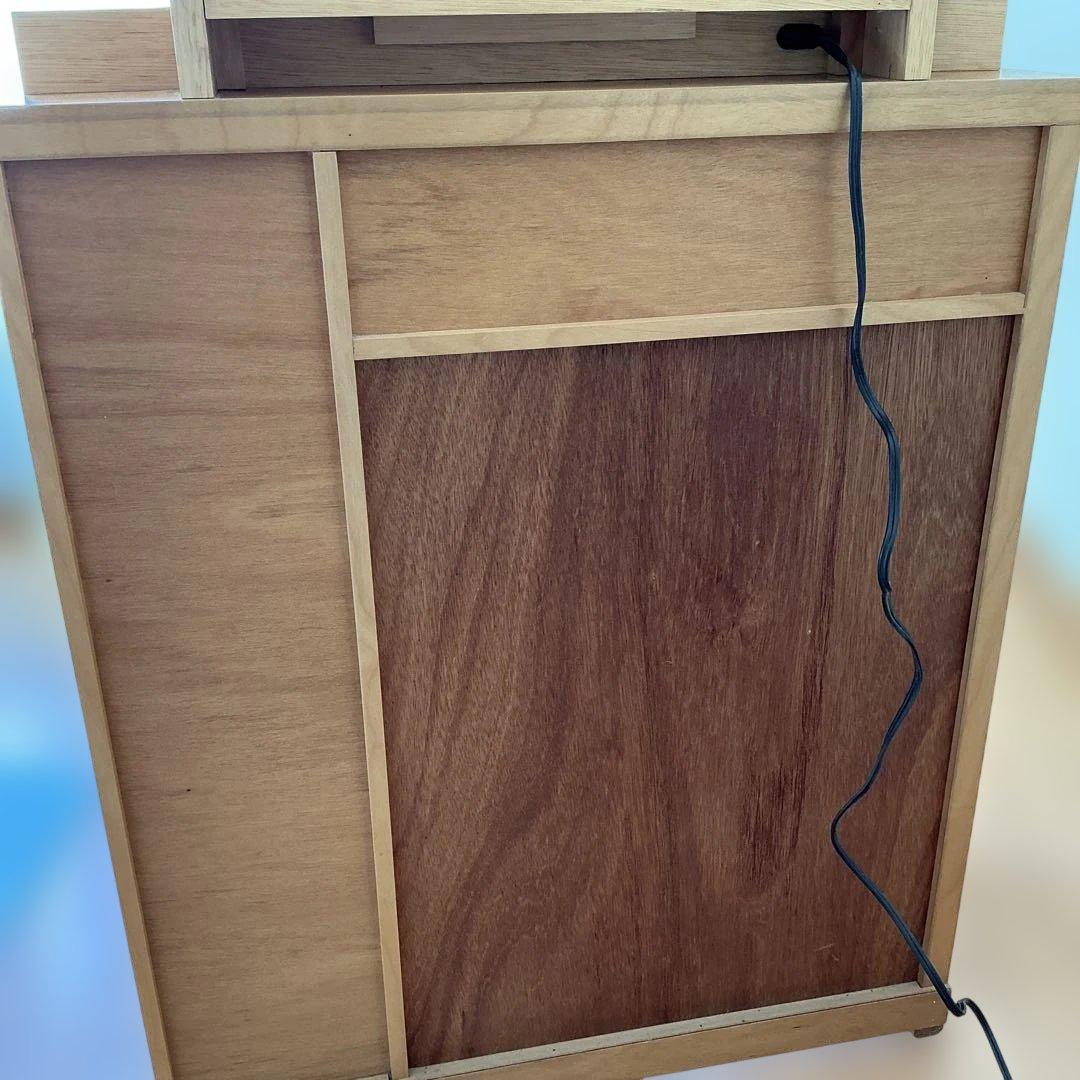 木製ドレッサー丸型ミラー家具　鏡台　化粧台　アンティーク