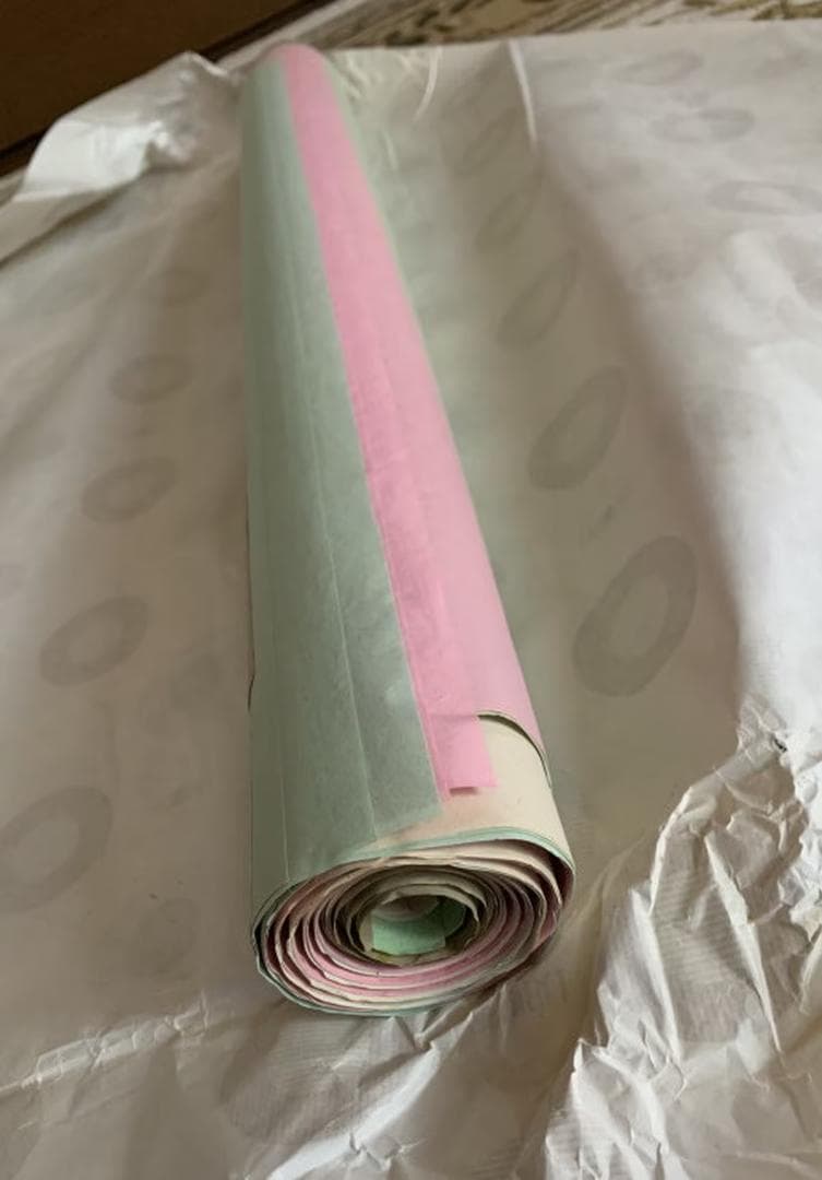 栄宝斎　冷金箋 雨雪　5色 14枚 67x131cm　色画仙紙　書道用紙