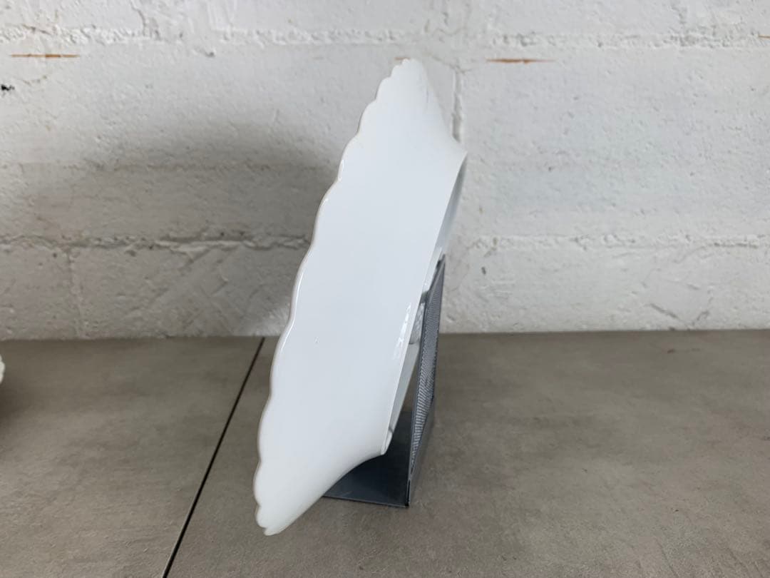 MN667★GINORI ジノリ オーバル/丸型 深皿 緑と赤の花模様 2枚