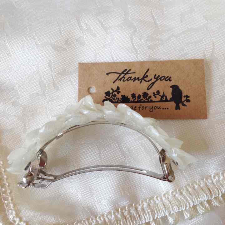 2000円＊.バレッタ Mサイズ あじさい プリザーブド かまぼこ型