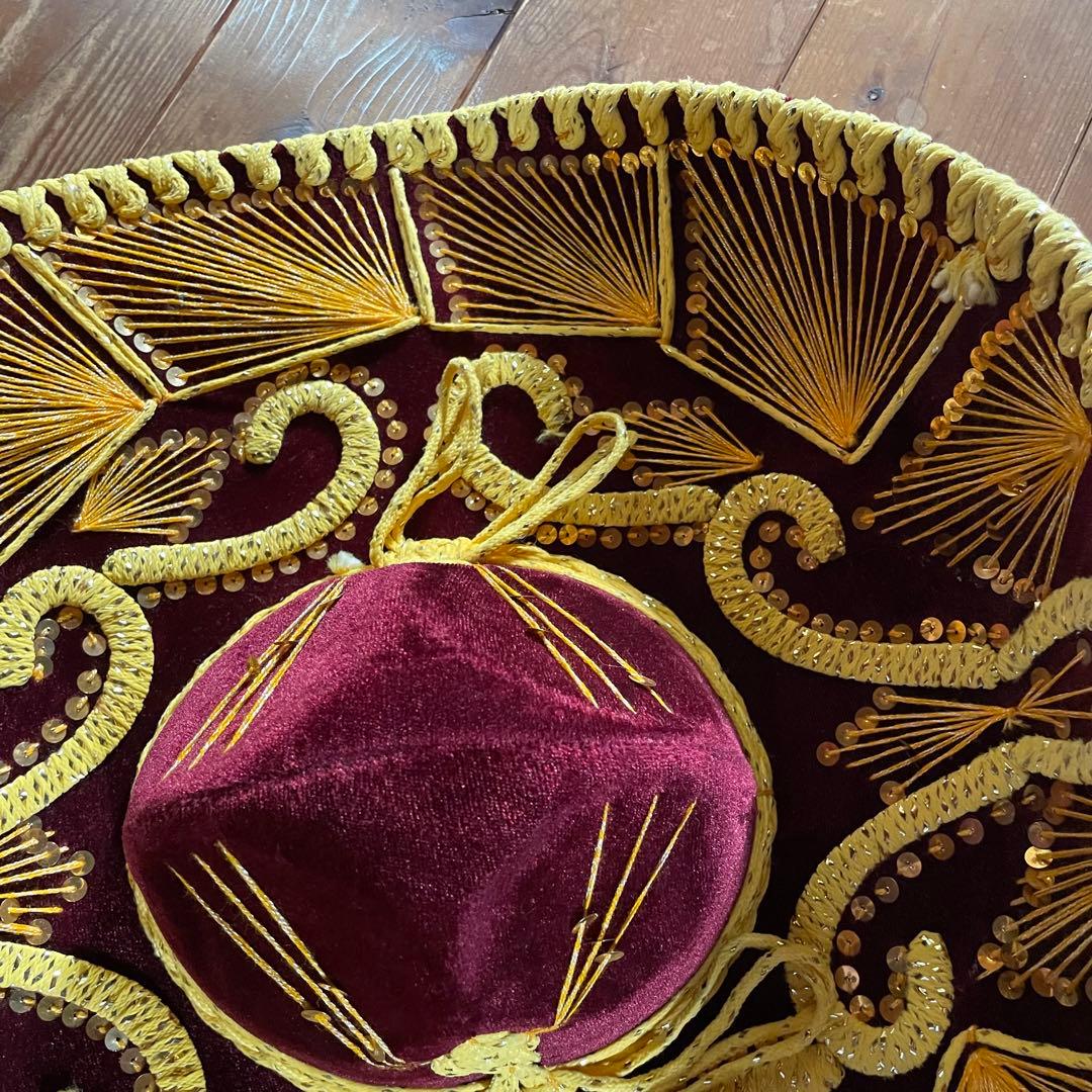 ビンテージ　メキシカンハット　ソンブレロ　大きいサイズ　メキシコ