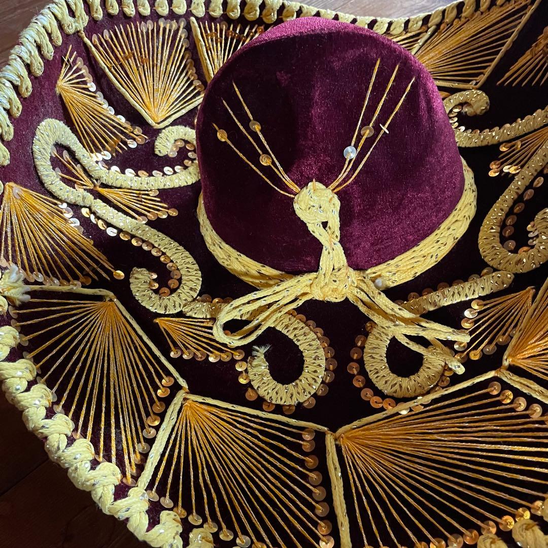 ビンテージ　メキシカンハット　ソンブレロ　大きいサイズ　メキシコ