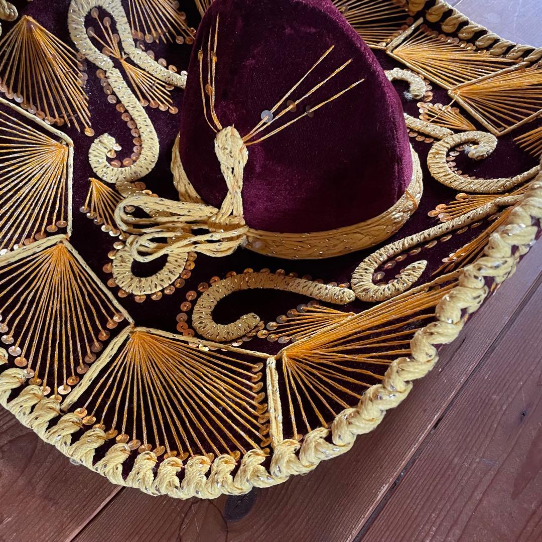 ビンテージ　メキシカンハット　ソンブレロ　大きいサイズ　メキシコ