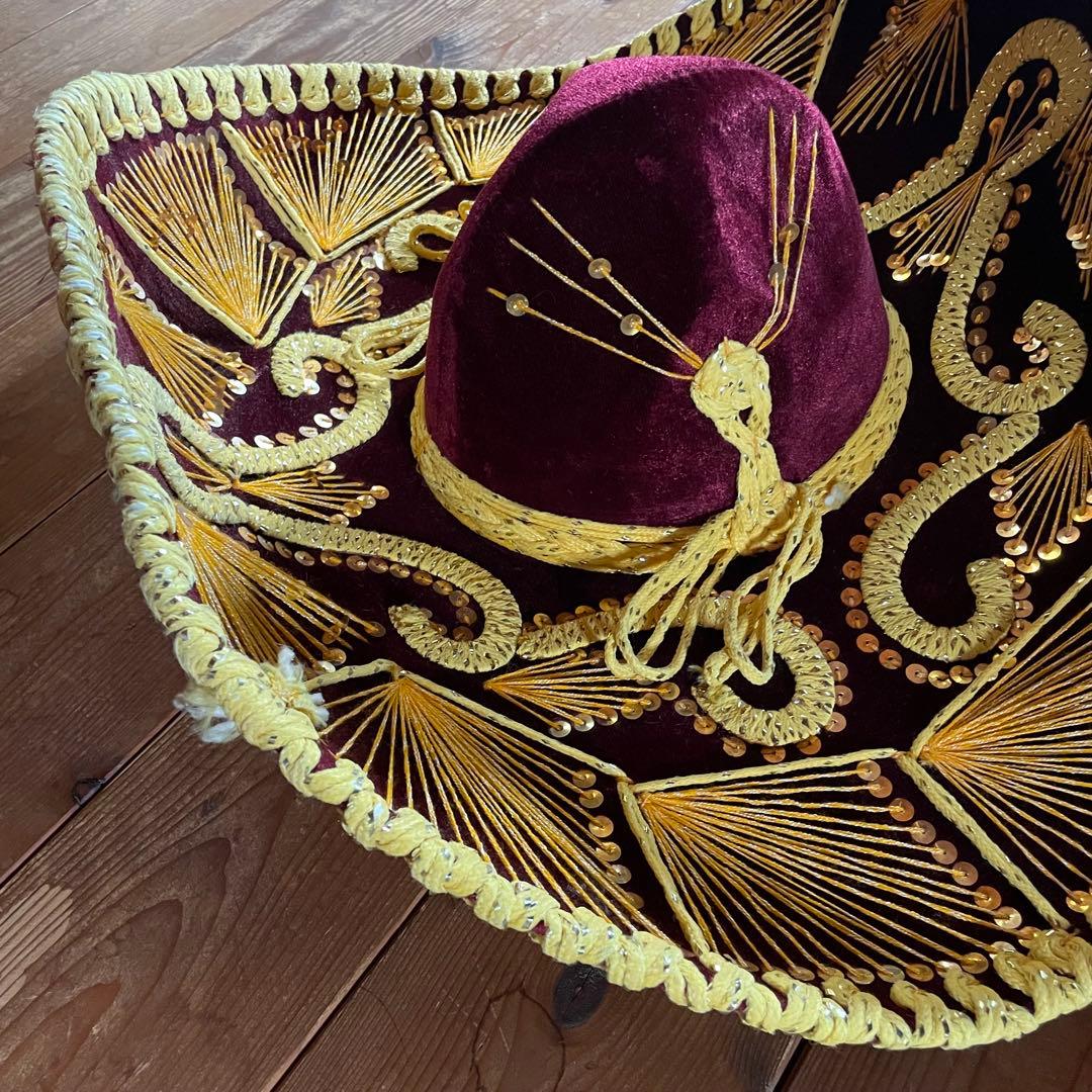 ビンテージ　メキシカンハット　ソンブレロ　大きいサイズ　メキシコ