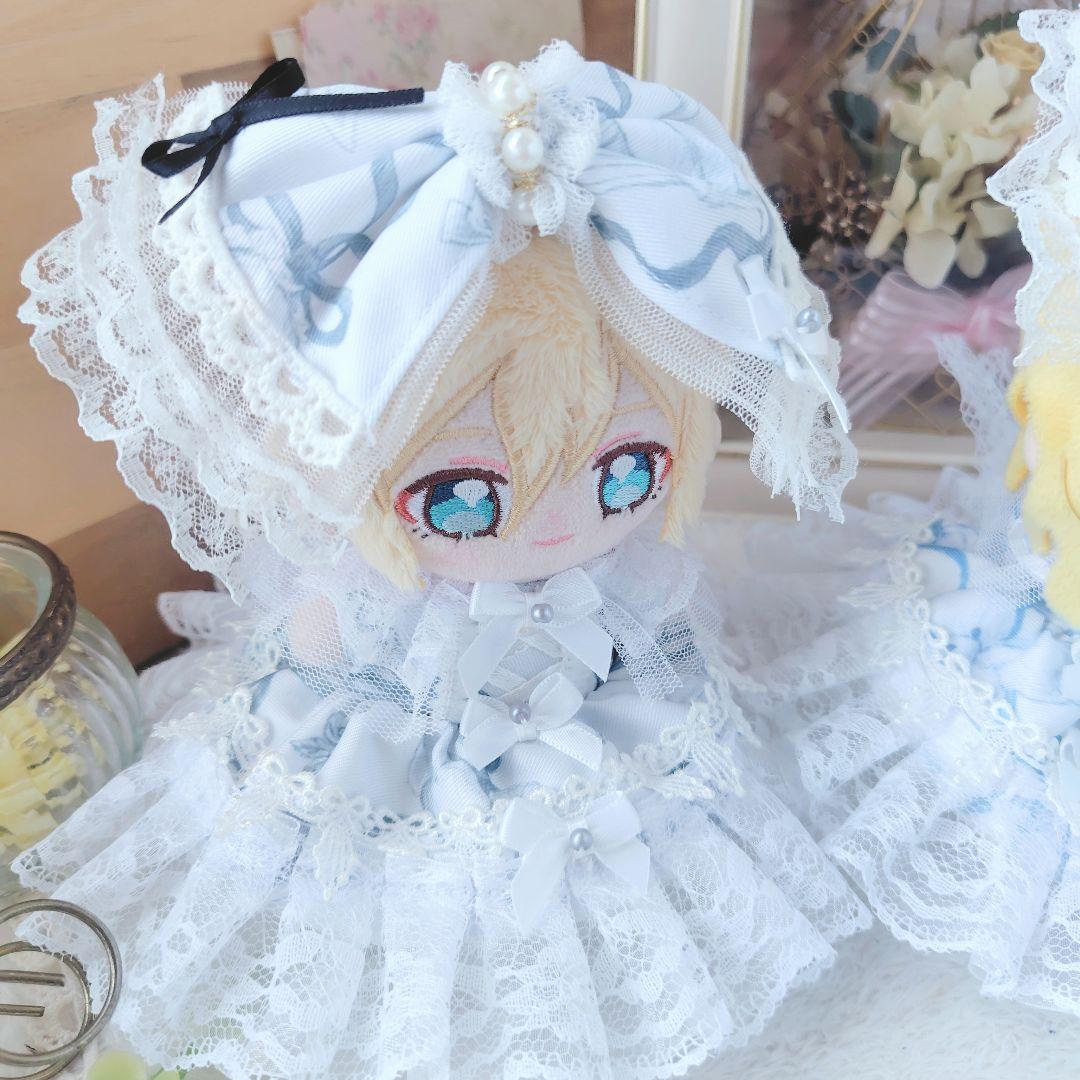 【色違いコーデ】ロリータリボン　ドレス　１２cm　ぬい服 いつぬい