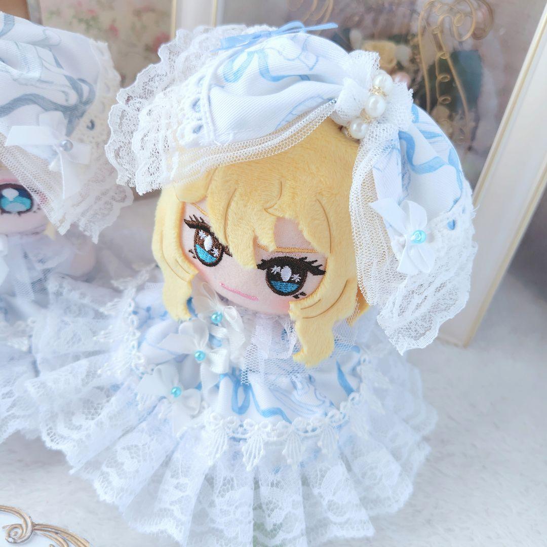 【色違いコーデ】ロリータリボン　ドレス　１２cm　ぬい服 いつぬい